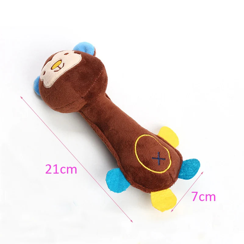 Plush squeaky animal dog toy