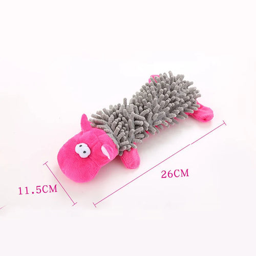 Animal shaped dog toy with squeaker