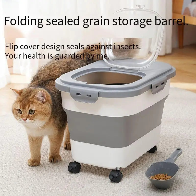 13LB / 33LB Collapsible airtight pet food storage container