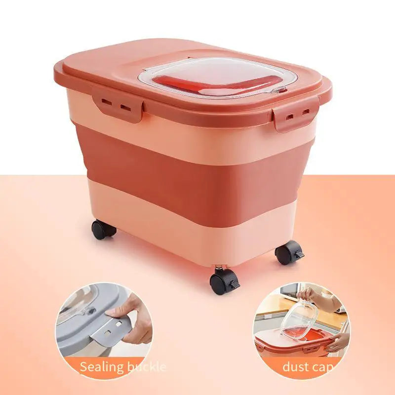 13LB / 33LB Collapsible airtight pet food storage container