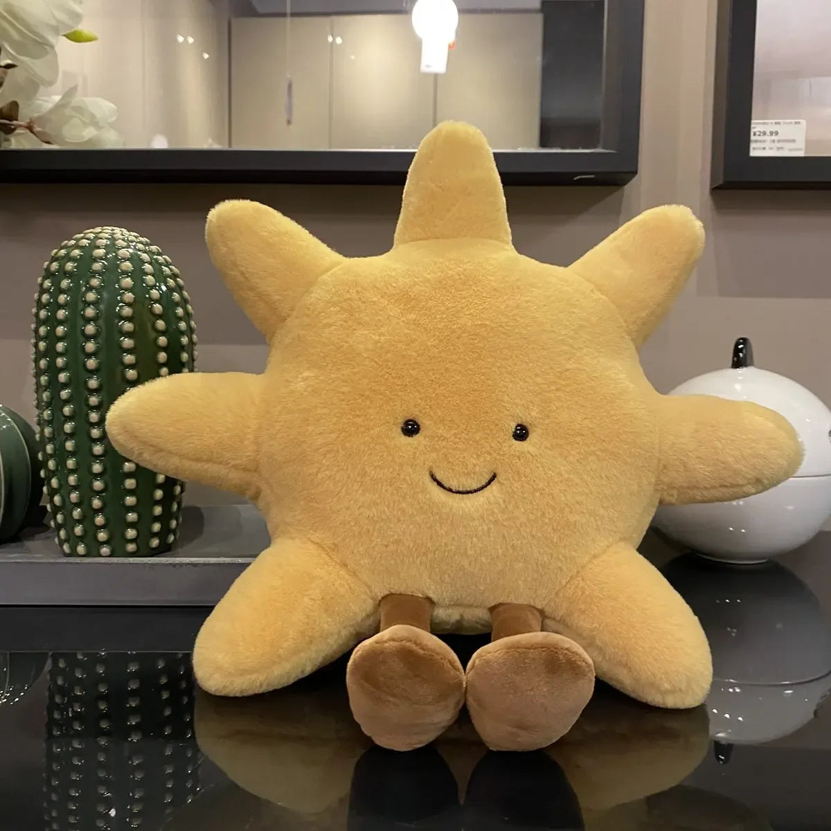 Smiley sun and moon plush cushion soft toy for dogs or Home