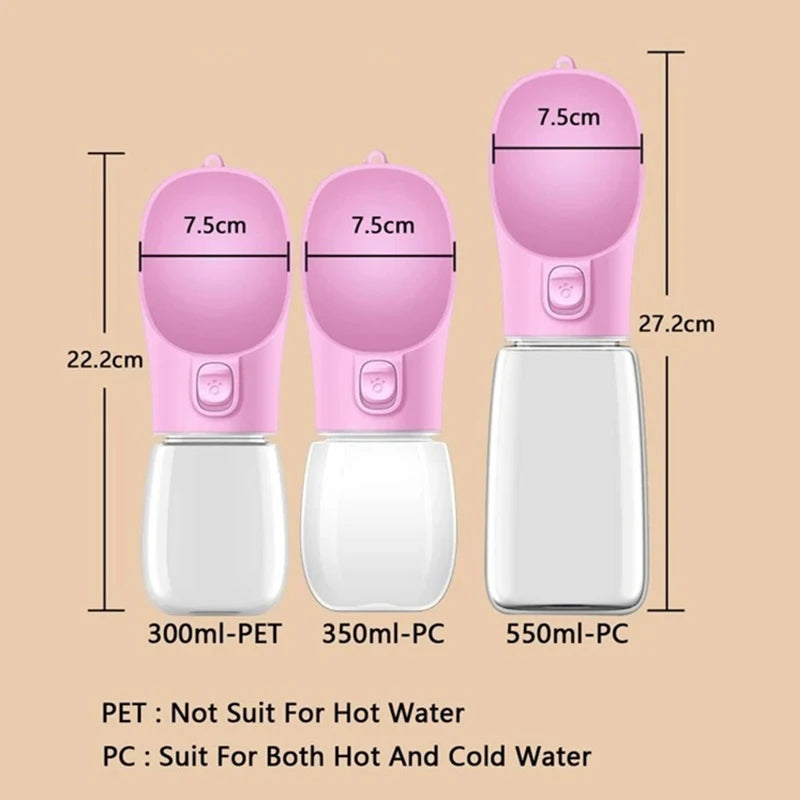 Portable water bottle for dogs