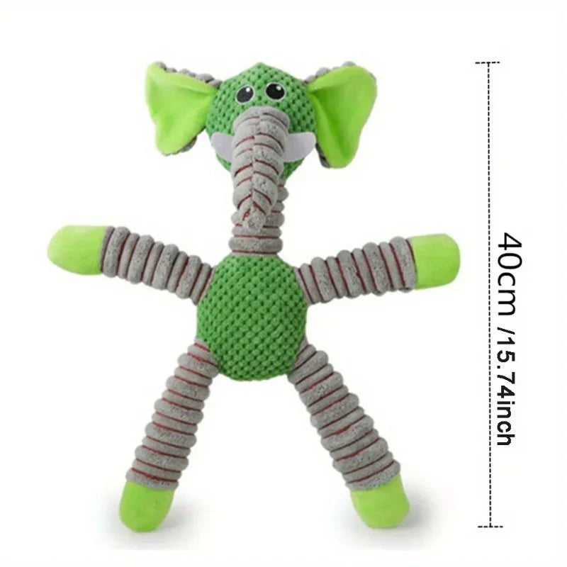 Animal shaped squeaky dog toy