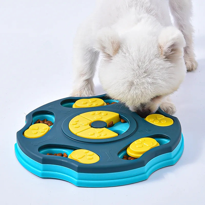 Interactive dog puzzle slow feeder, IQ training and healthy eating toy