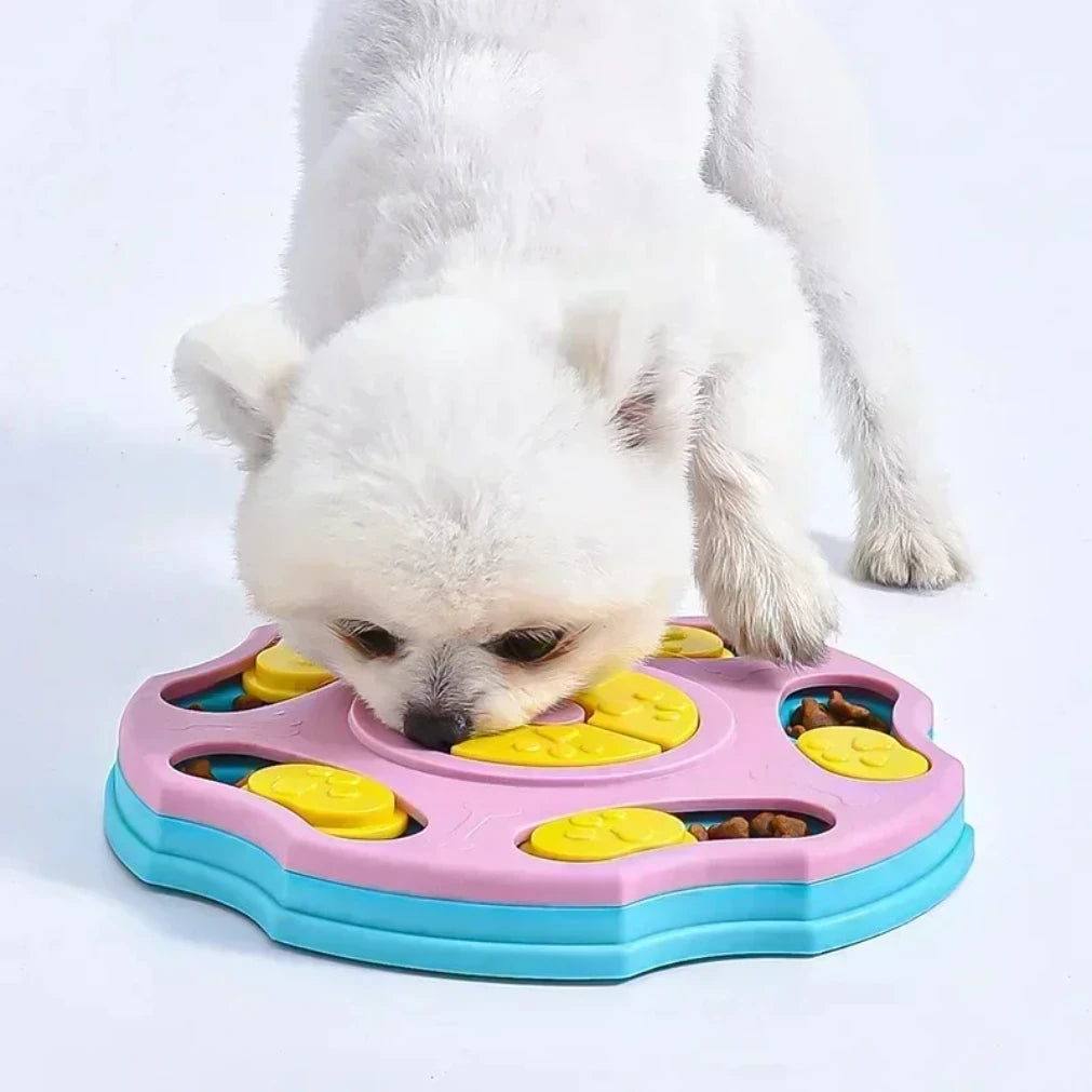 Interactive dog puzzle slow feeder, IQ training and healthy eating toy