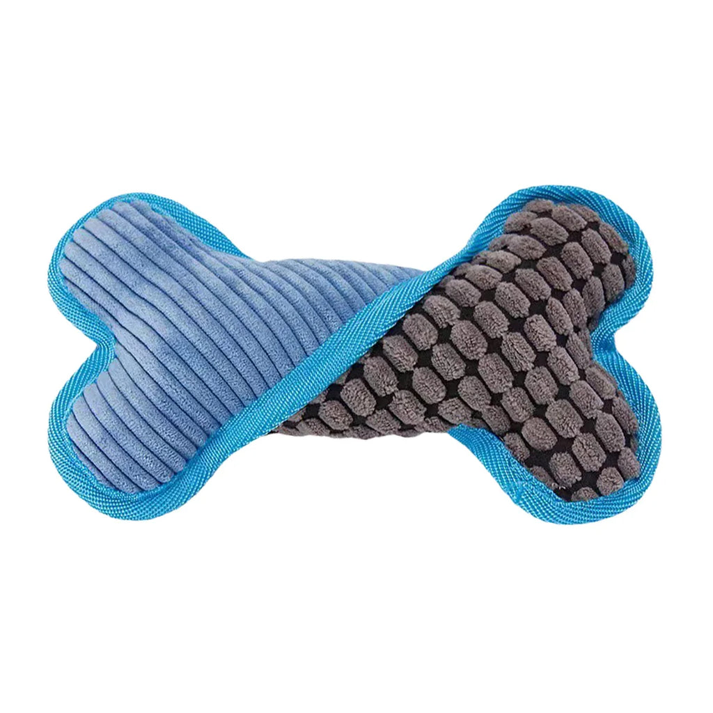 Bone shaped dog toy with squeaker
