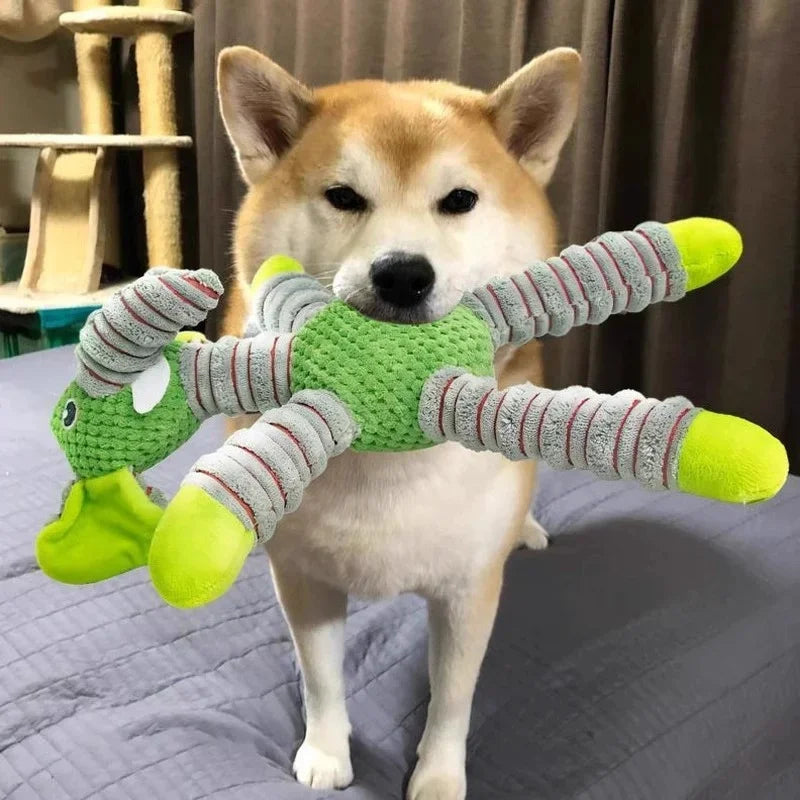 Animal shaped squeaky dog toy