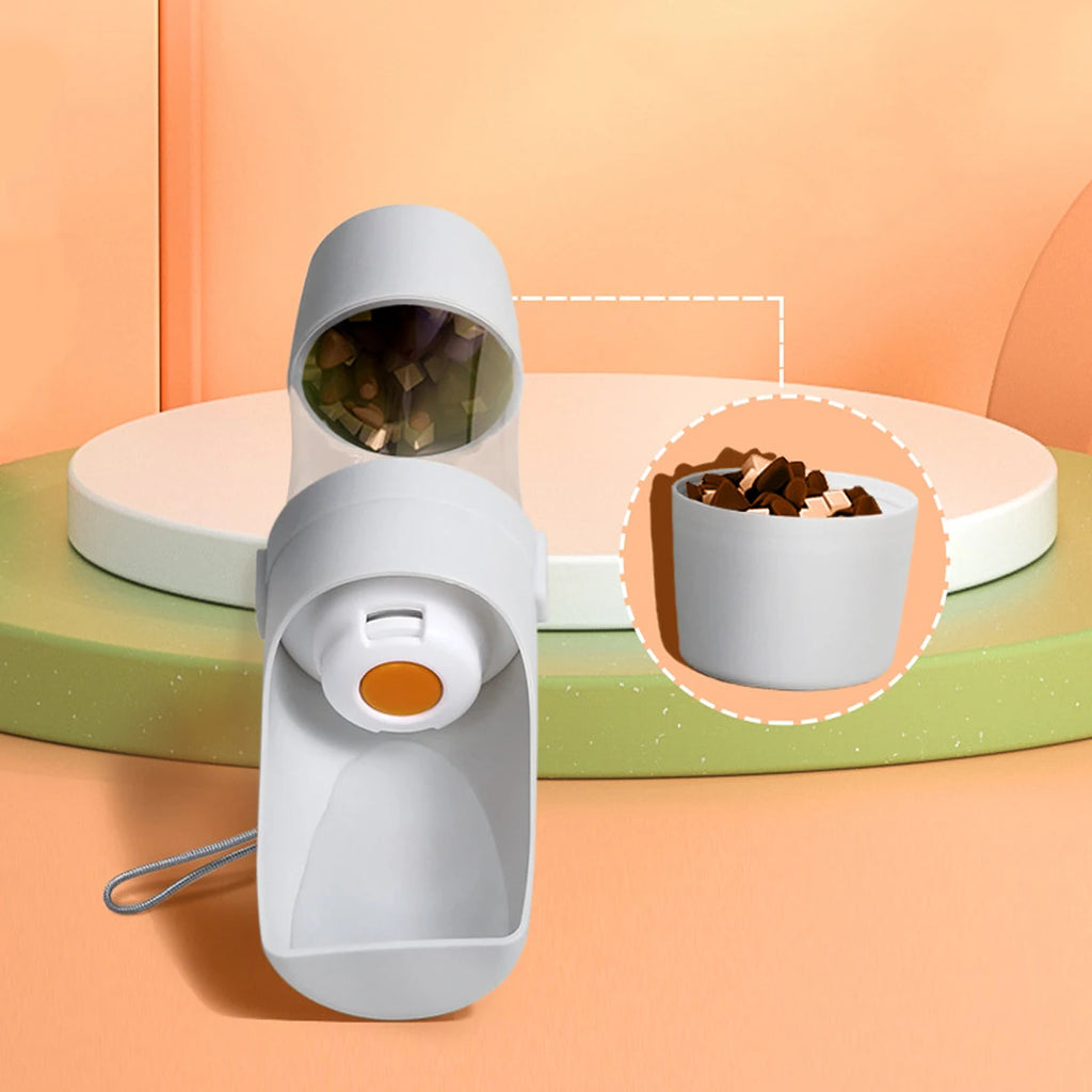 Portable dog water and feeding bottle