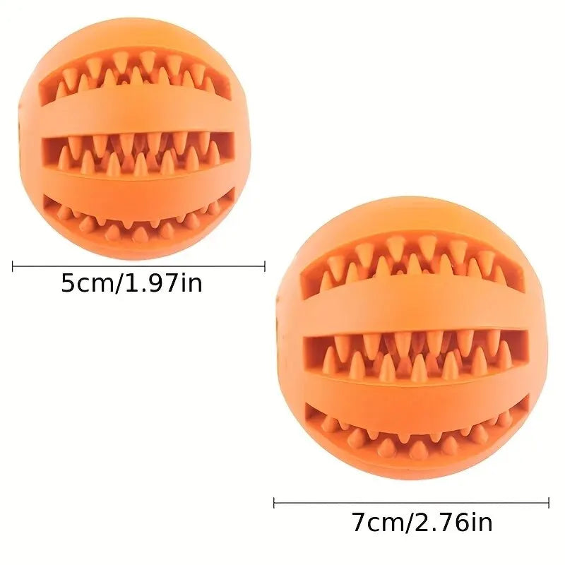 Interactive puzzle dog ball, durable chew toy with treat dispenser