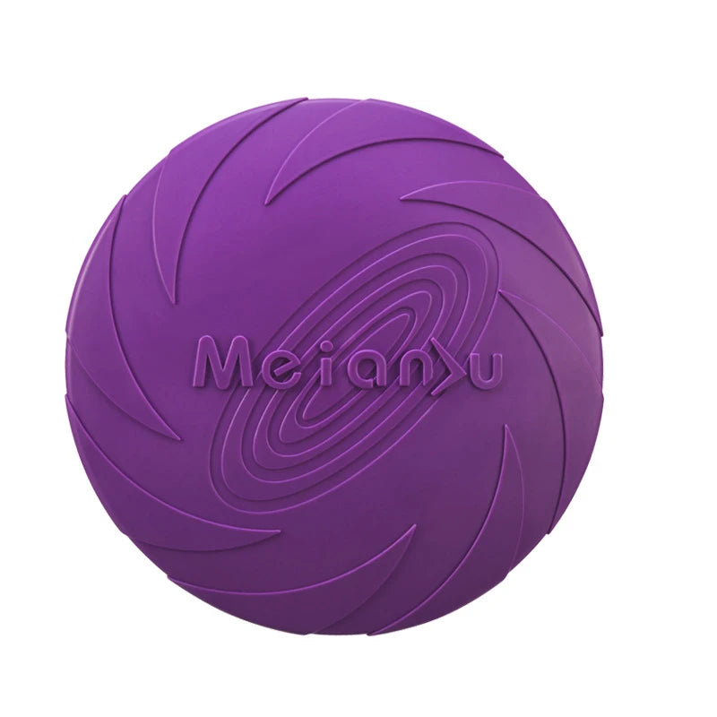 Silicon flying disc dog toy