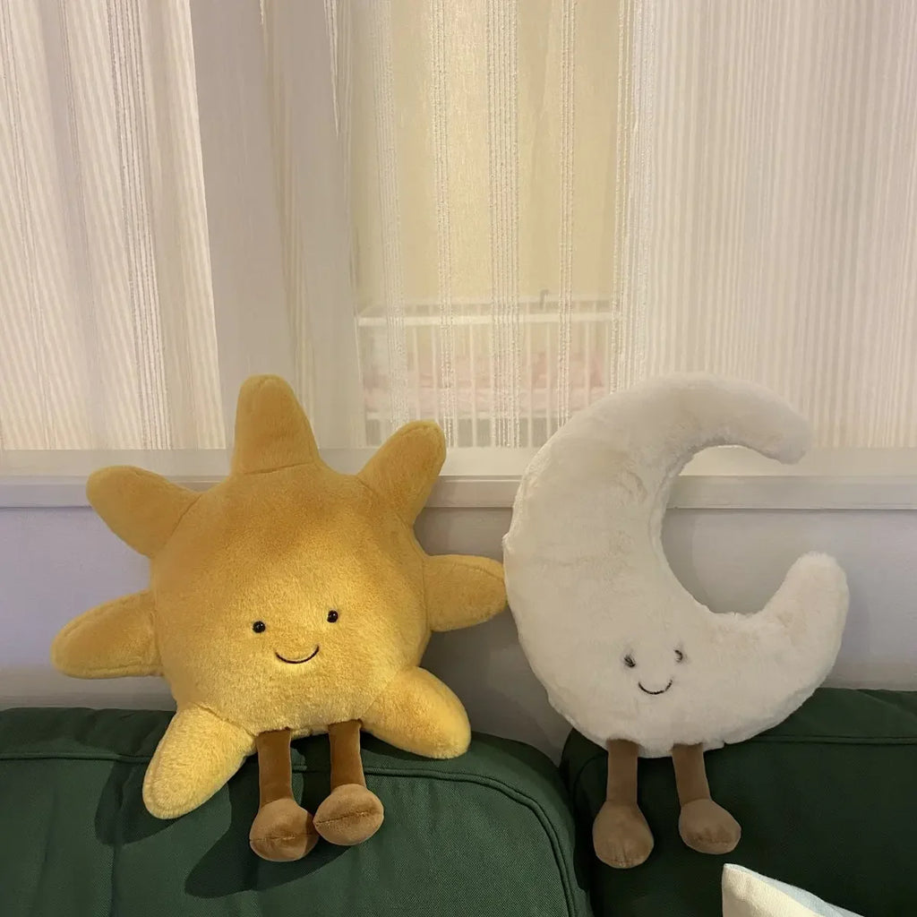 Smiley sun and moon plush cushion soft toy for dogs or Home