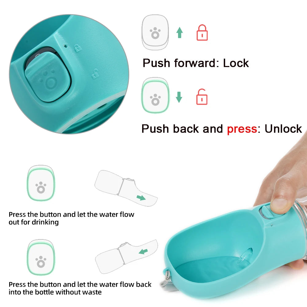 Portable water bottle for dogs