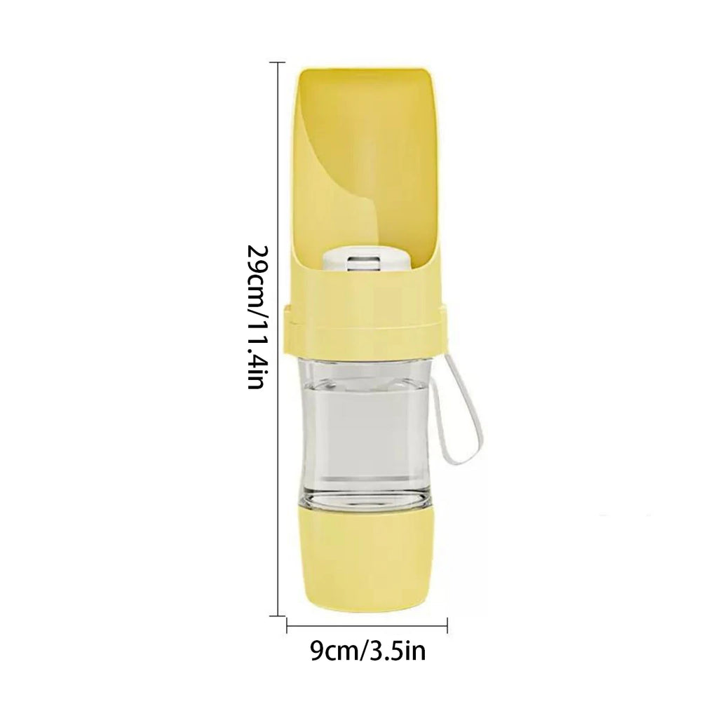 Portable dog water and feeding bottle