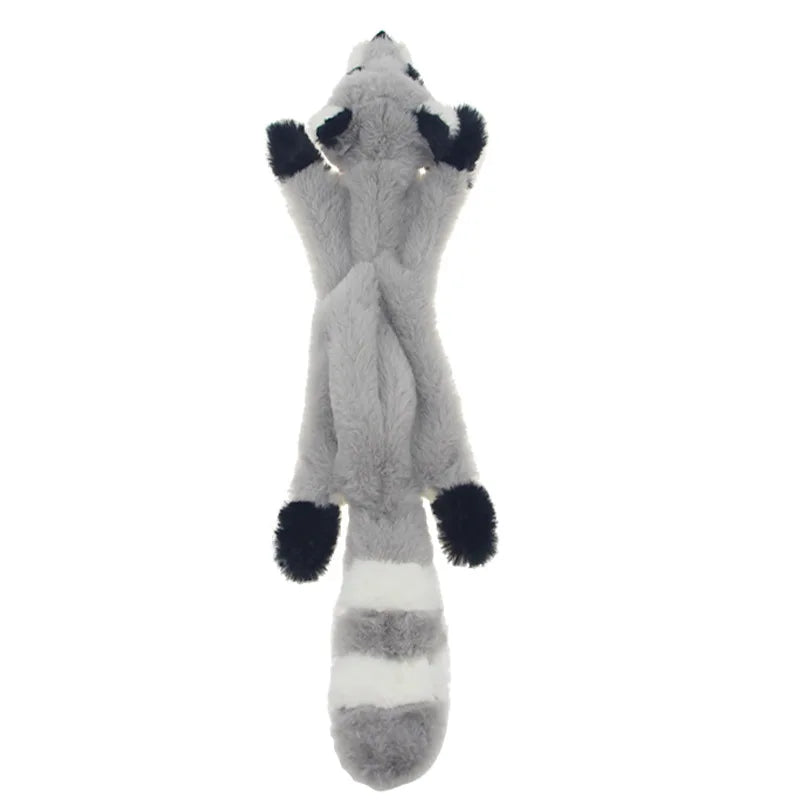 Plush squeaky animal and dinosaur shaped dog toys
