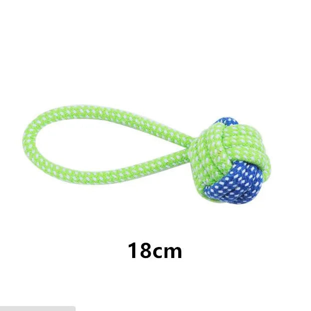 Interactive cotton rope dog toy, chew, tug and play