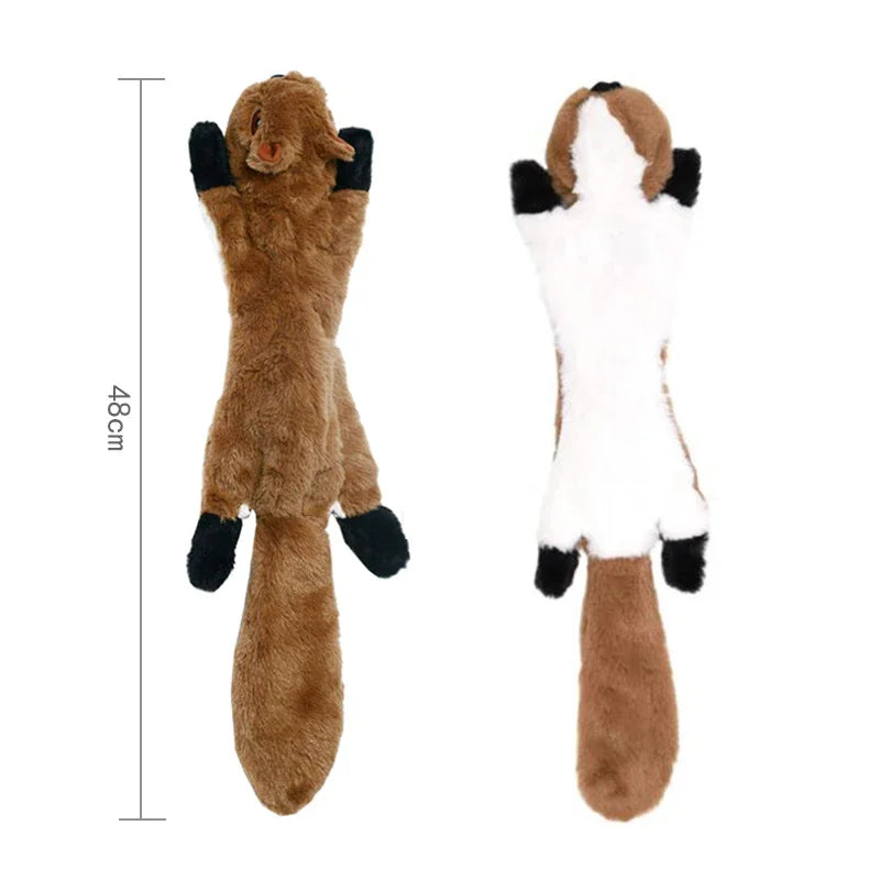 No stuffing animal plush dog toy with squeakers