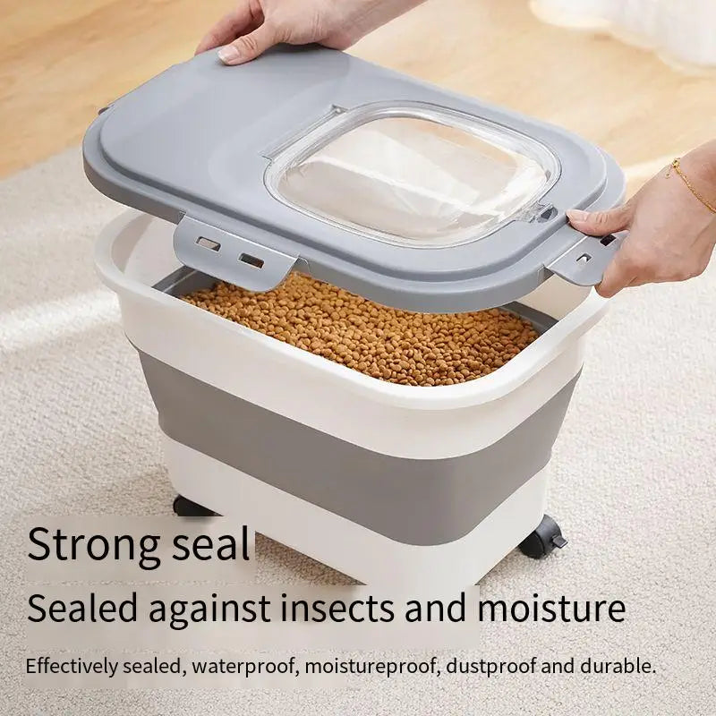 13LB / 33LB Collapsible airtight pet food storage container