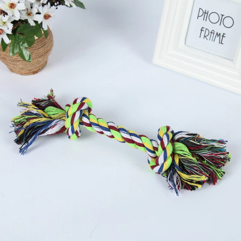 Double knot, cotton rope, dog chew toy, tug and chew toy for dogs