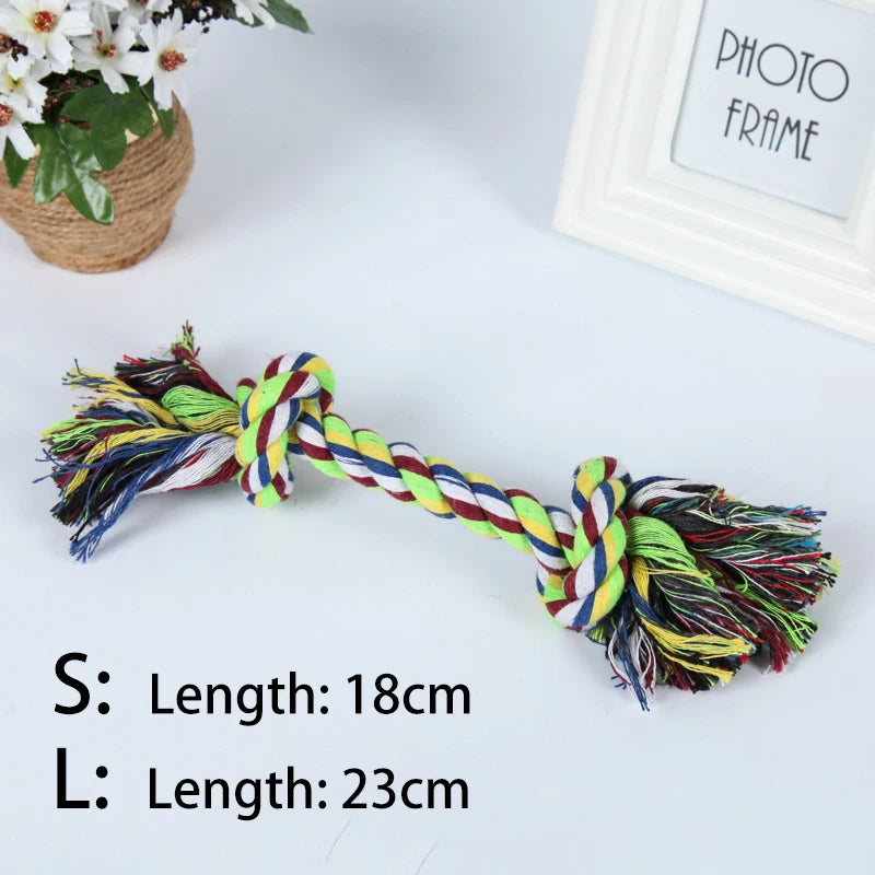 Double knot, cotton rope, dog chew toy, tug and chew toy for dogs