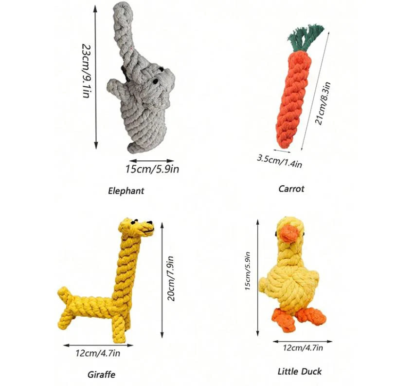 Rope dog toy, durable cotton chew toy