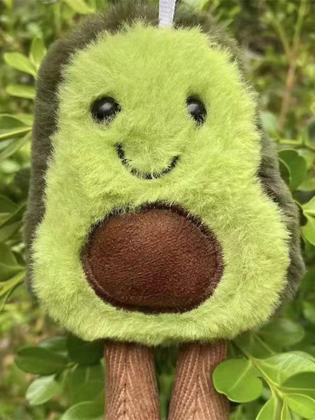 Avocado plush dog toy with squeaker, soft chew and comfort toy