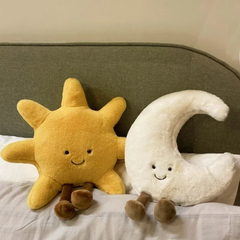 Smiley sun and moon plush cushion soft toy for dogs or Home