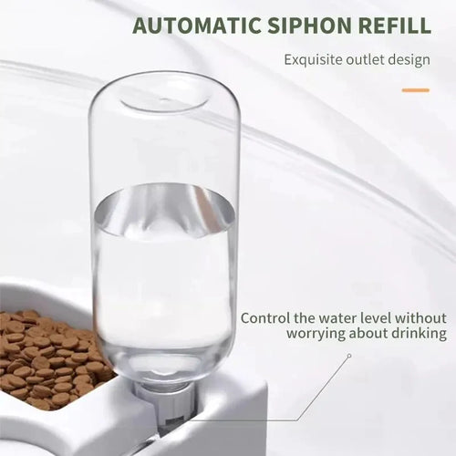 Automatic water dispenser bowl spill proof, food and water station