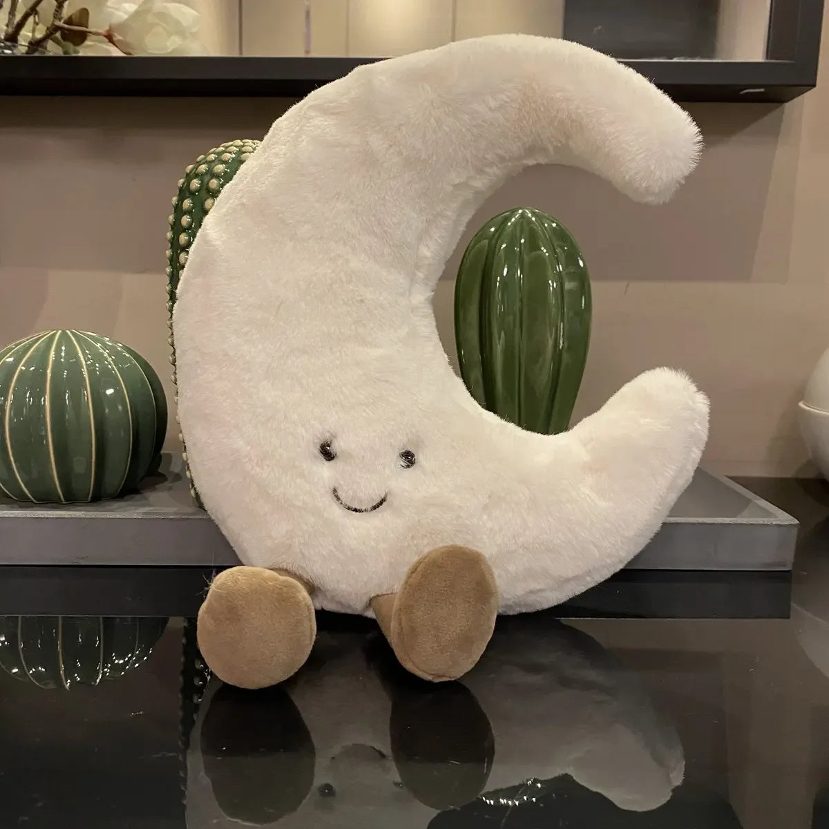Smiley sun and moon plush cushion soft toy for dogs or Home