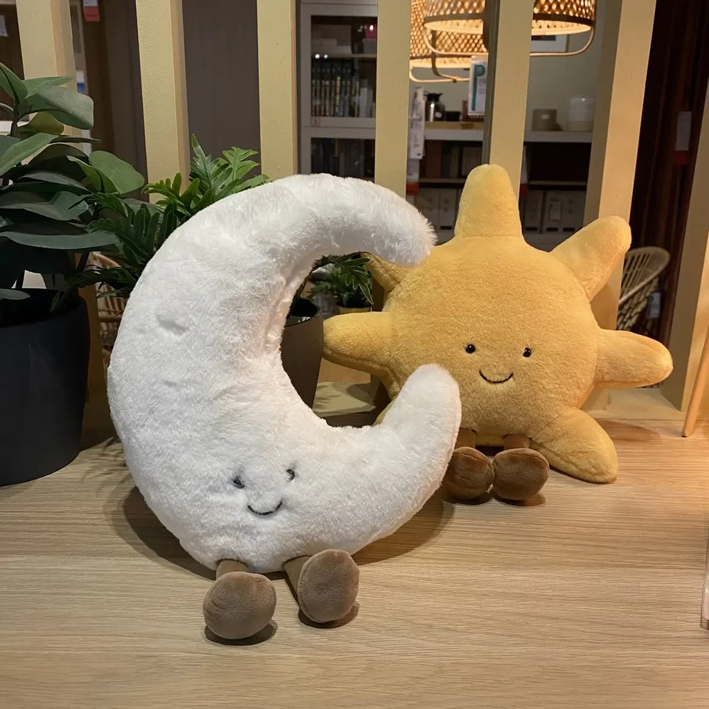 Smiley sun and moon plush cushion soft toy for dogs or Home