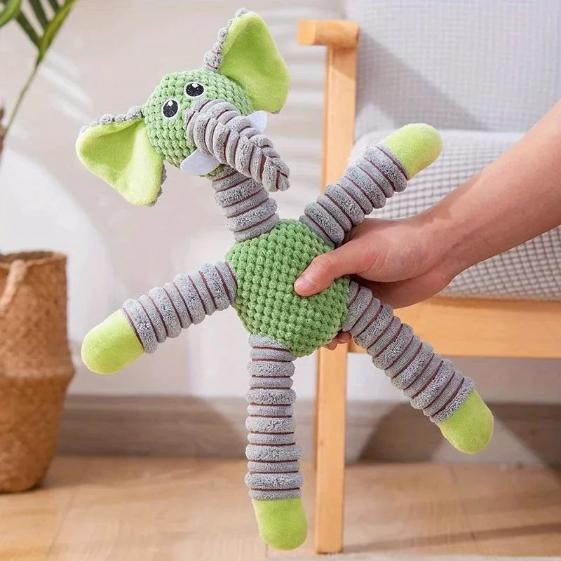 Animal shaped squeaky dog toy