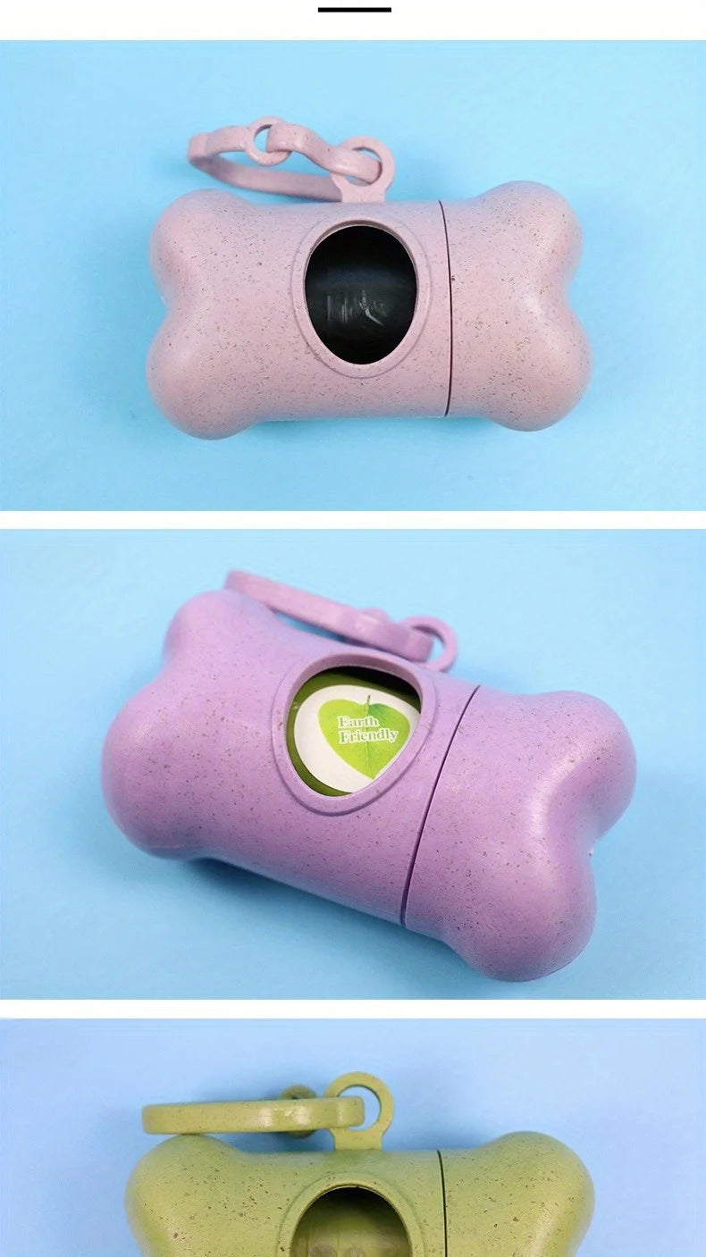 Portable dog poop bag dispenser