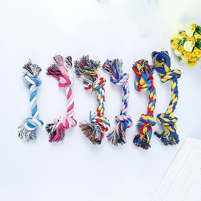 Double knot, cotton rope, dog chew toy, tug and chew toy for dogs