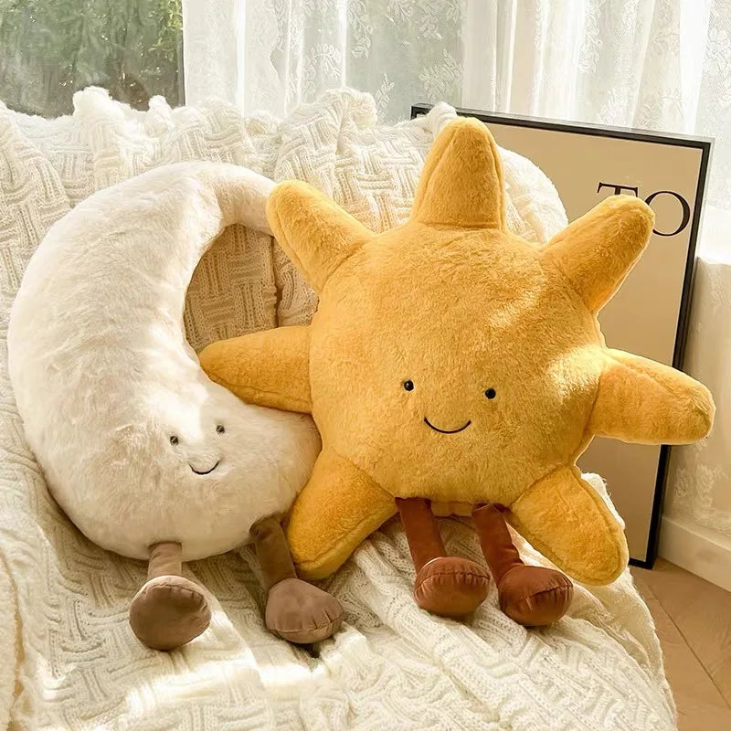 Smiley sun and moon plush cushion soft toy for dogs or Home