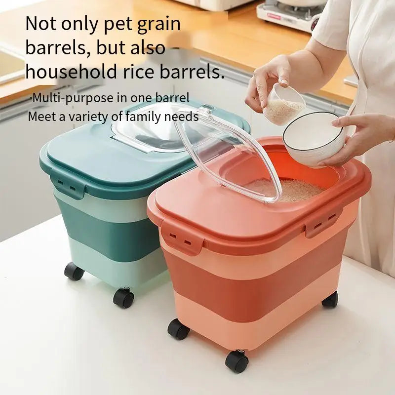 13LB / 33LB Collapsible airtight pet food storage container