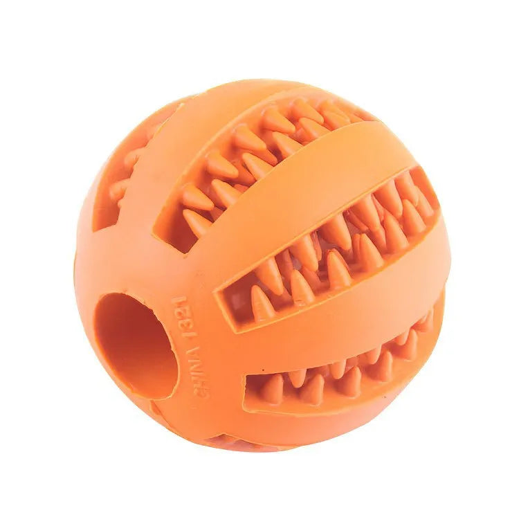 Interactive puzzle dog ball, durable chew toy with treat dispenser