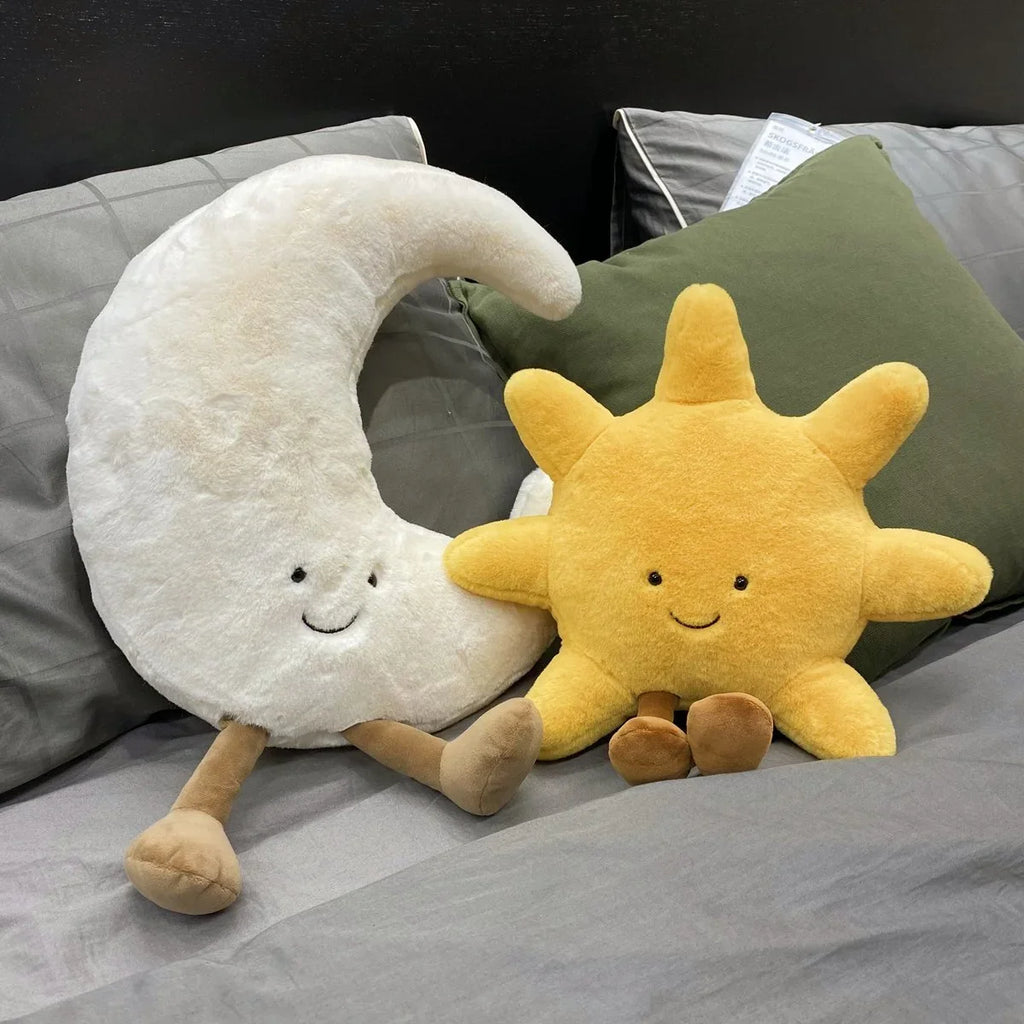 Smiley sun and moon plush cushion soft toy for dogs or Home