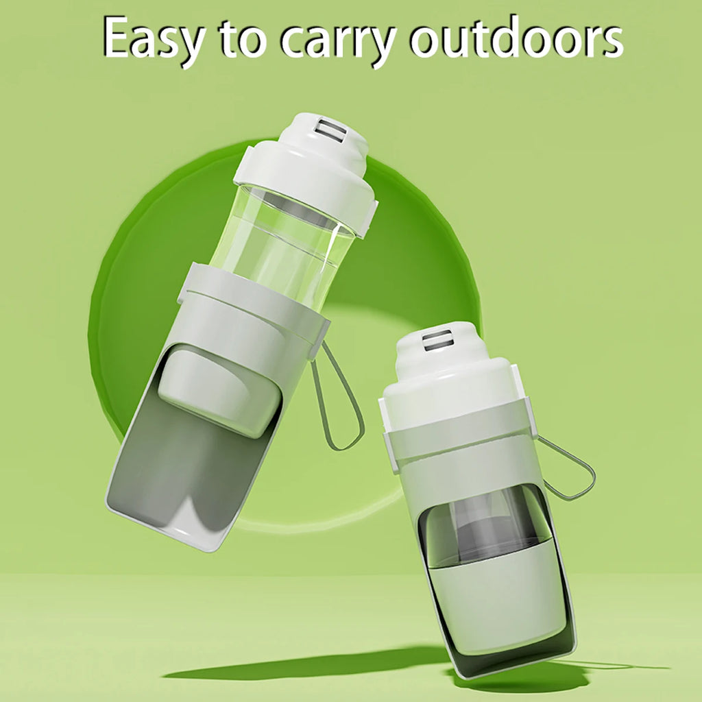 Portable dog water and feeding bottle