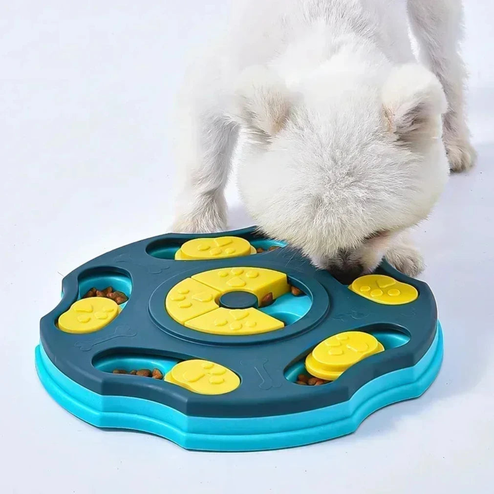 Interactive dog puzzle slow feeder, IQ training and healthy eating toy