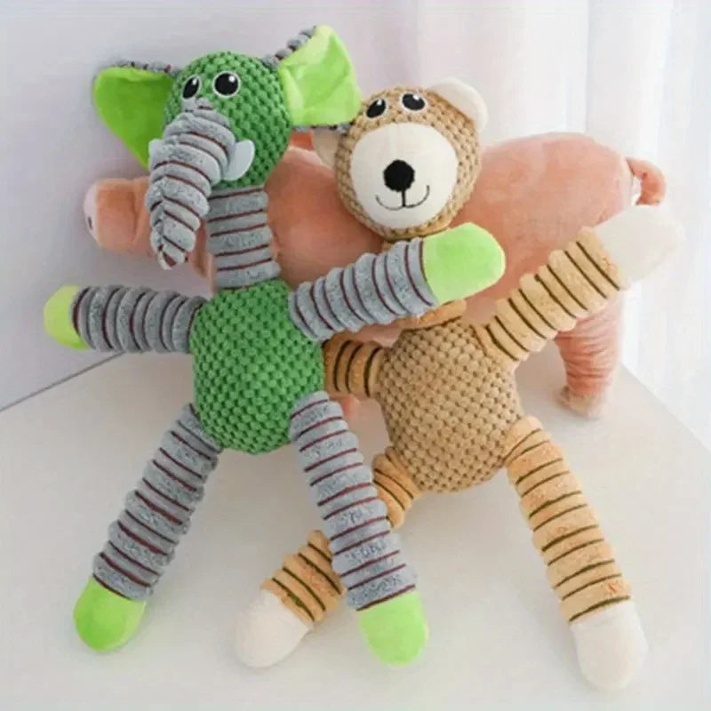 Animal shaped squeaky dog toy