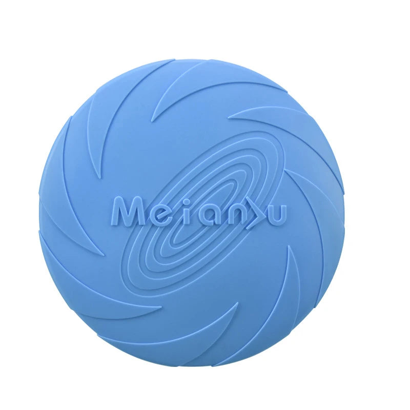Silicon flying disc dog toy