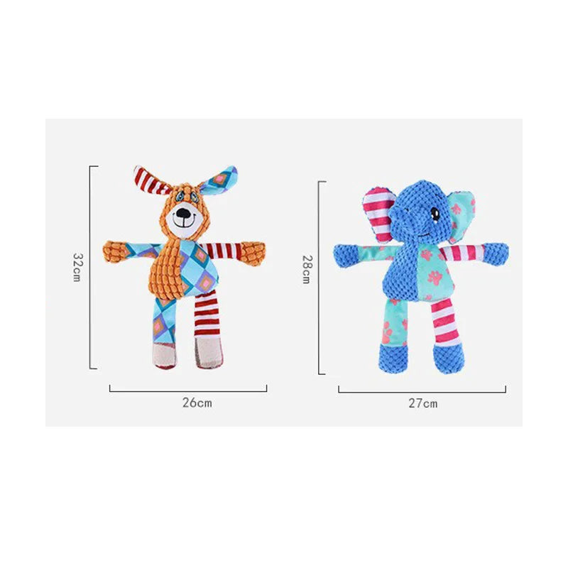 Plush squeaky dog toy, soft bite resistant, interactive chew toy