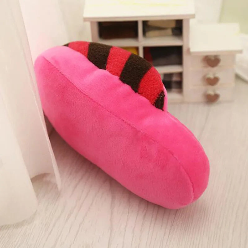 slipper shaped dog toy with squeaker
