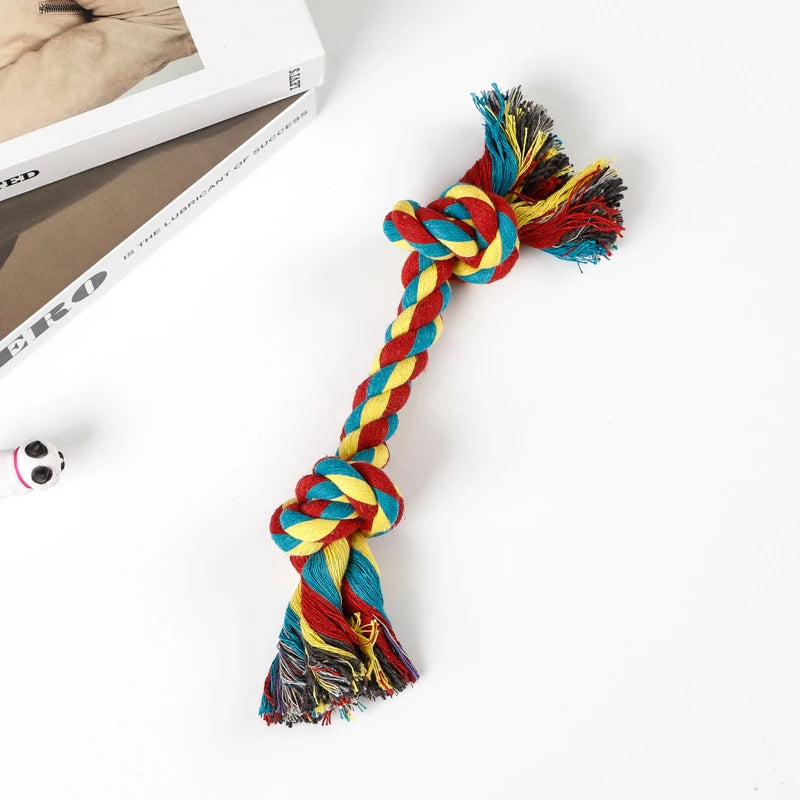 Double knot, cotton rope, dog chew toy, tug and chew toy for dogs