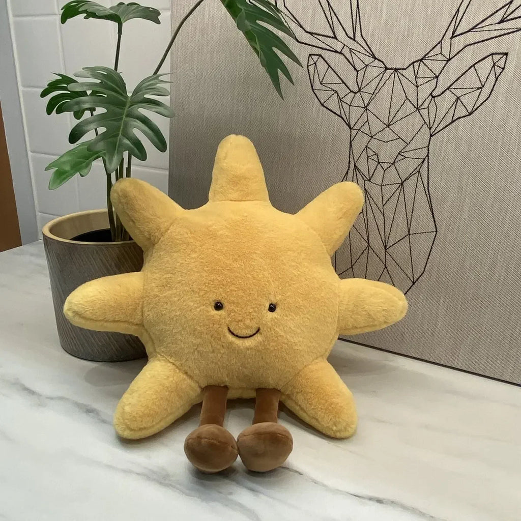 Smiley sun and moon plush cushion soft toy for dogs or Home