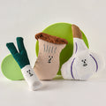 Vegetable shaped plush dog squeaky chew toy