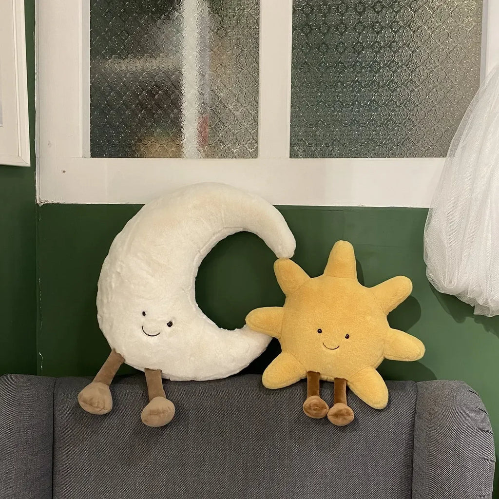 Smiley sun and moon plush cushion soft toy for dogs or Home