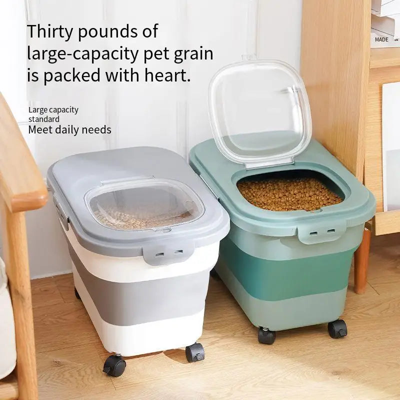 13LB / 33LB Collapsible airtight pet food storage container