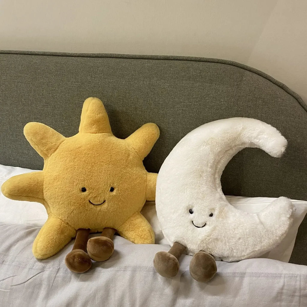 Smiley sun and moon plush cushion soft toy for dogs or Home