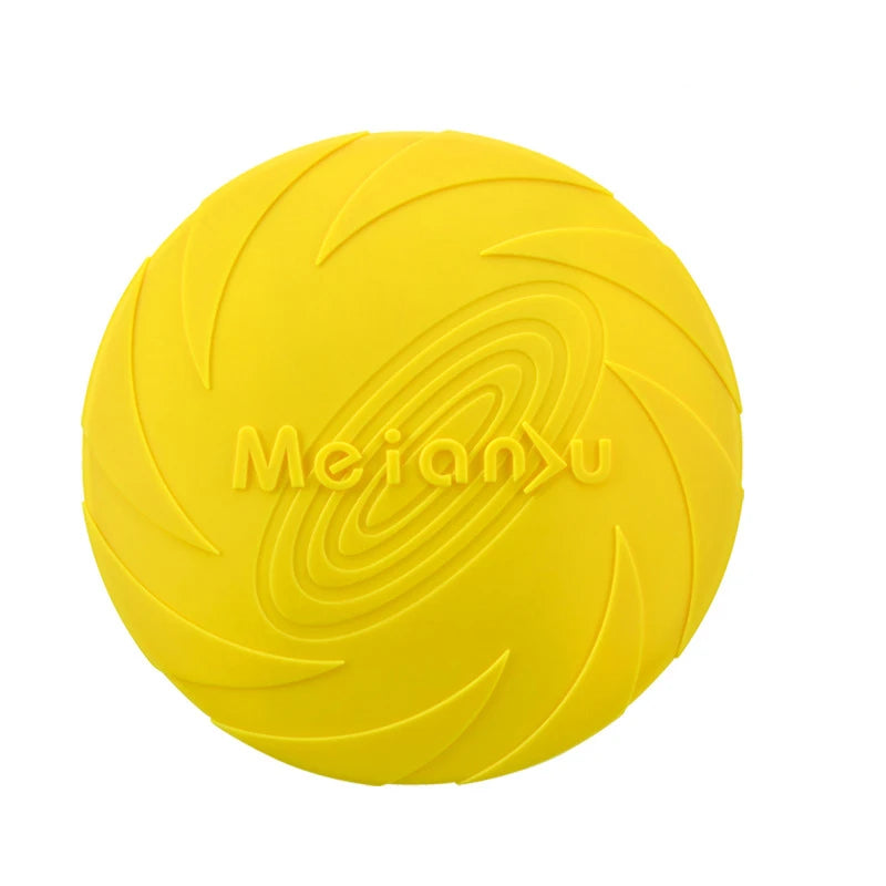 Silicon flying disc dog toy