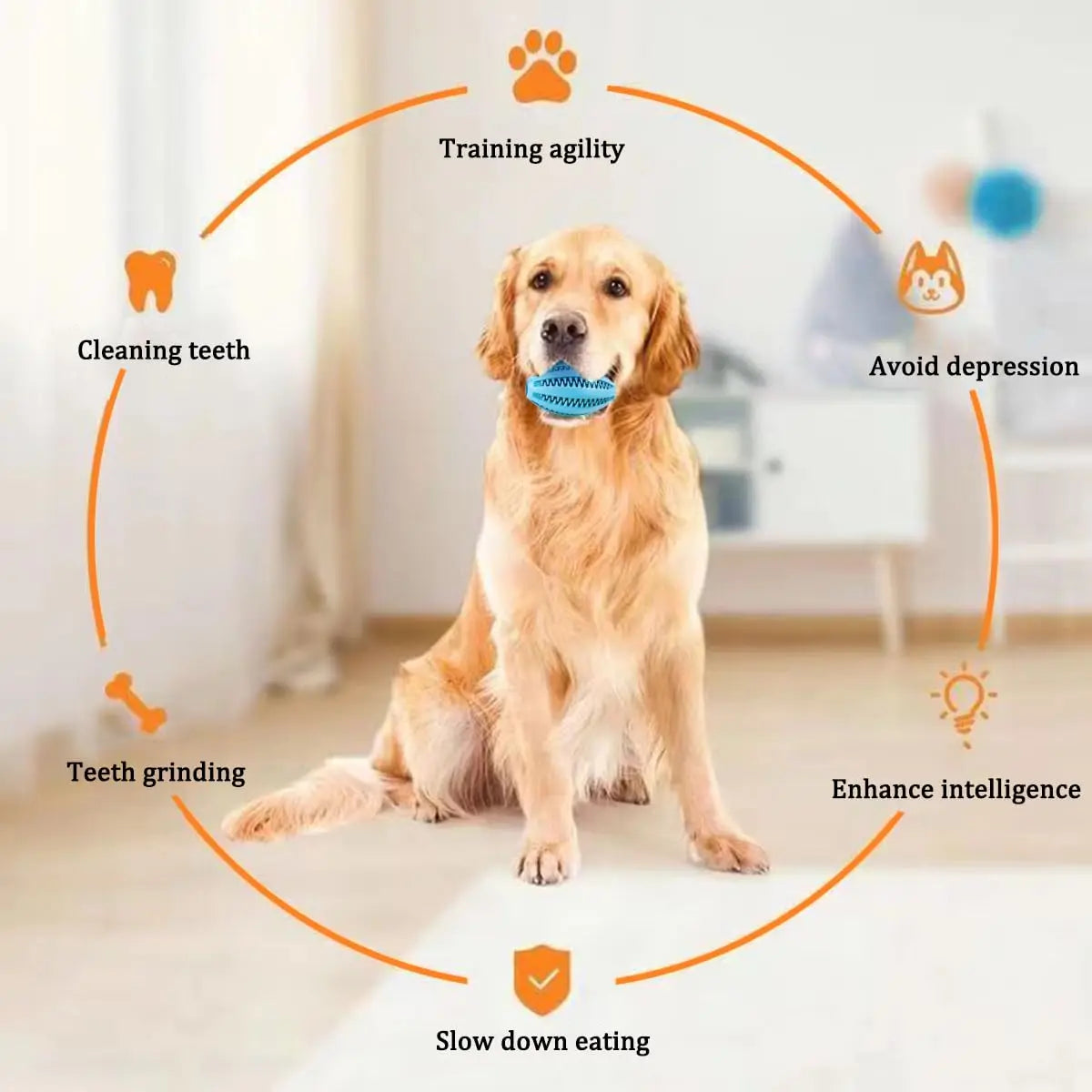 Interactive treat dispensing dog toy